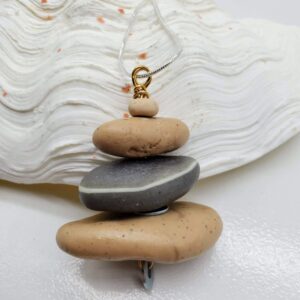 3 Stacked Rocks Necklace