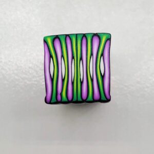 Purple-Green Abstract Cane